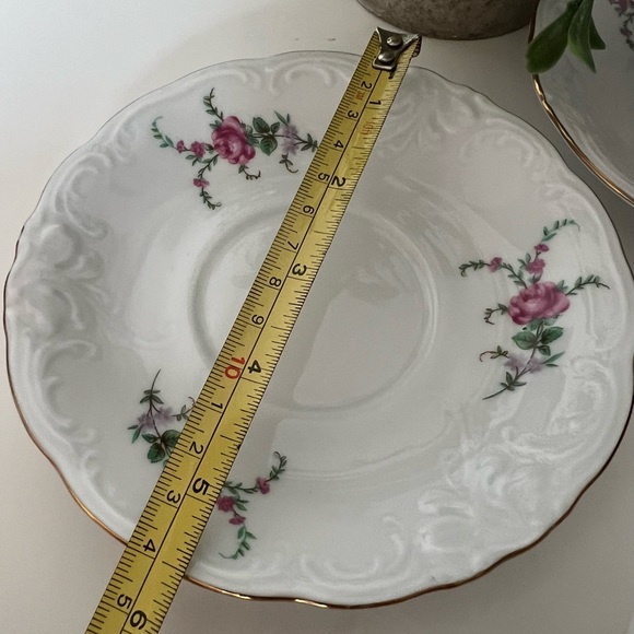 4 Vintage Royal Kent Collection-Poland Tea Cup and Saucer Plates China Floral - Picture 2 of 8
